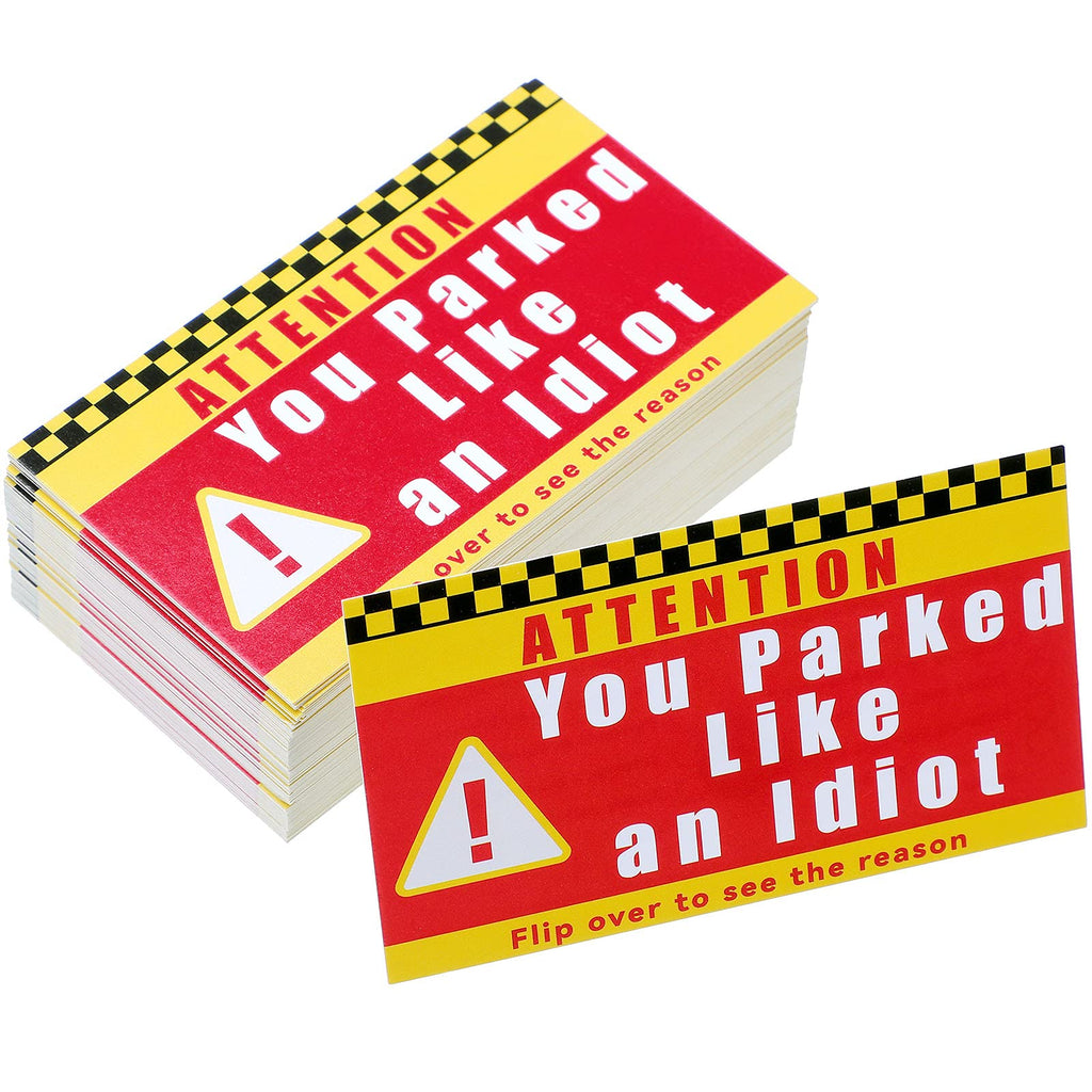 [Australia - AusPower] - 200 Pieces You Parked Like an Idiot Business Cards Bad Parking Cards Violation Note Cards Funny Gag Gift for Car Owner Prank 