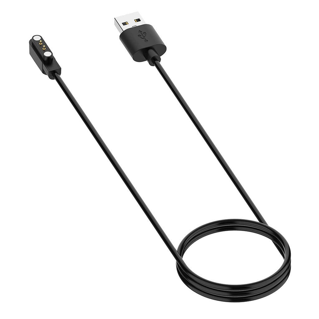 [Australia - AusPower] - for Ticwatch GTH Replacement USB Charging Cable 1.2m, AWADUO USB Charger Charging Cord Cables for Ticwatch GTH SmartWatch-Black 