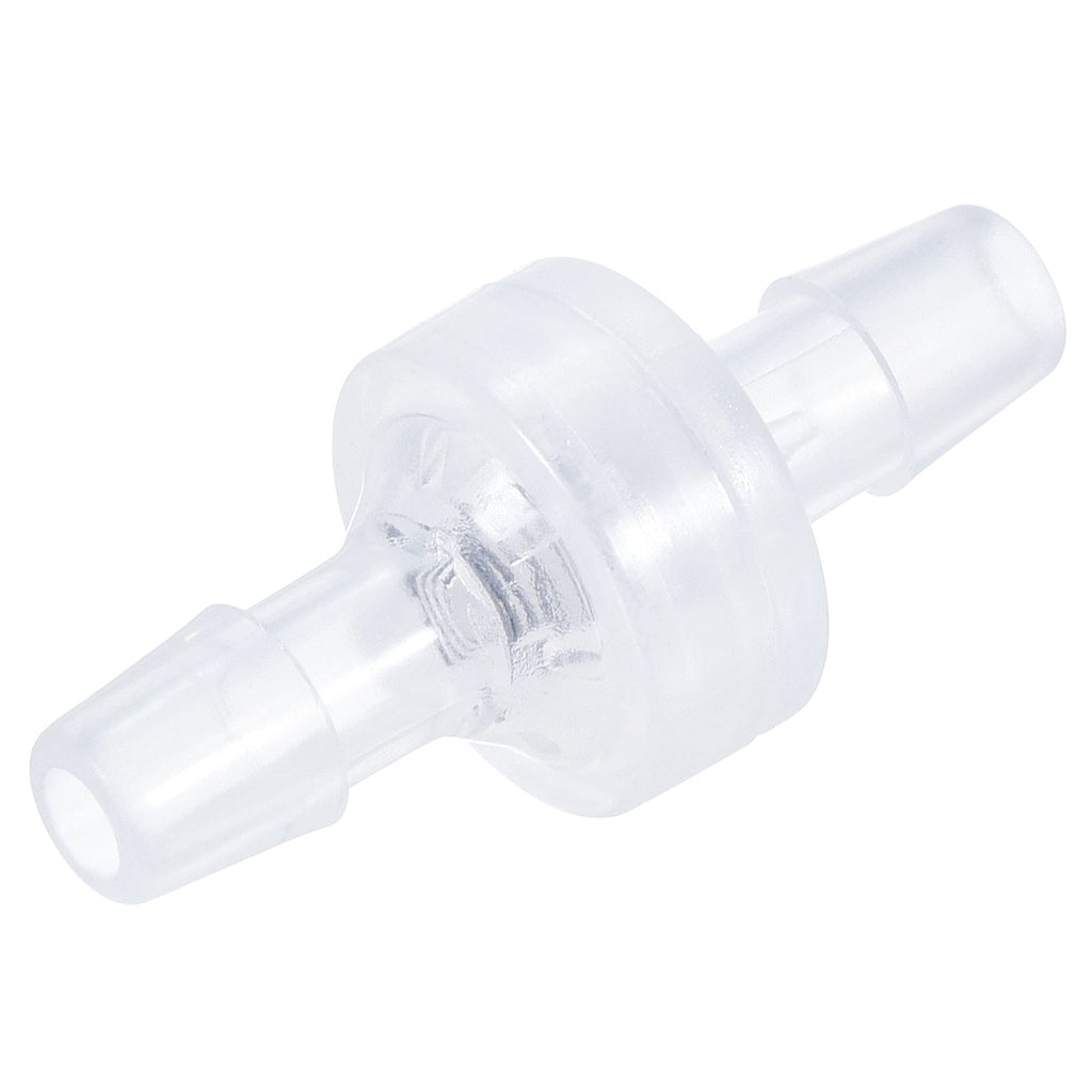 [Australia - AusPower] - MECCANIXITY Non Return Check Valves, 1/4 Inch Dia. One Way Inline Hose Connector for Water Tank Pump, PP Plastic Translucent Pack of 2 