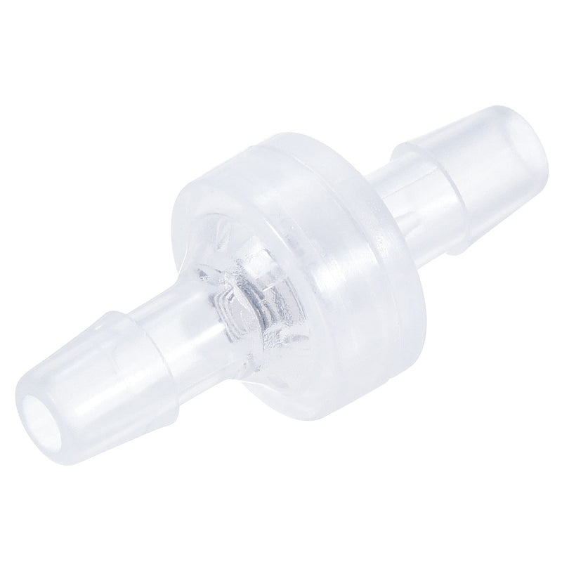 [Australia - AusPower] - MECCANIXITY Non Return Check Valves, 1/4 Inch Dia. One Way Inline Hose Connector for Water Tank Pump, PP Plastic Translucent Pack of 2 