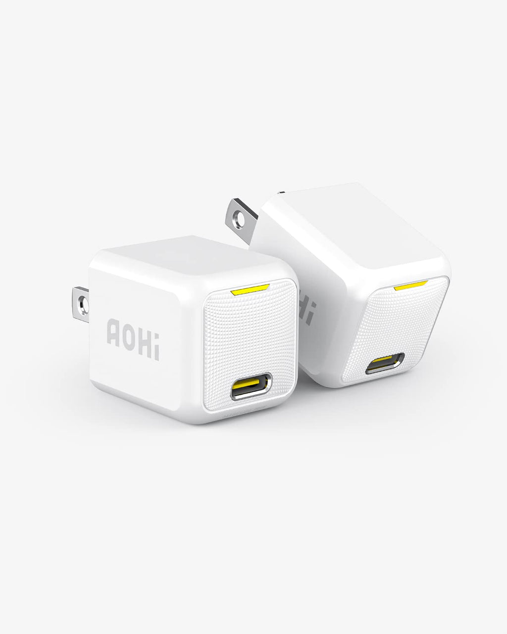[Australia - AusPower] - USB C Charger, AOHI 2-Pack 20W PD Fast Charger, Mini USB C Wall Charger Block Portable Power Adapter for iPhone 13/13 Mini/13 Pro/13 Pro Max/12 Pro Max, Galaxy S20/S10, iPad Pro, AirPods Pro and More 