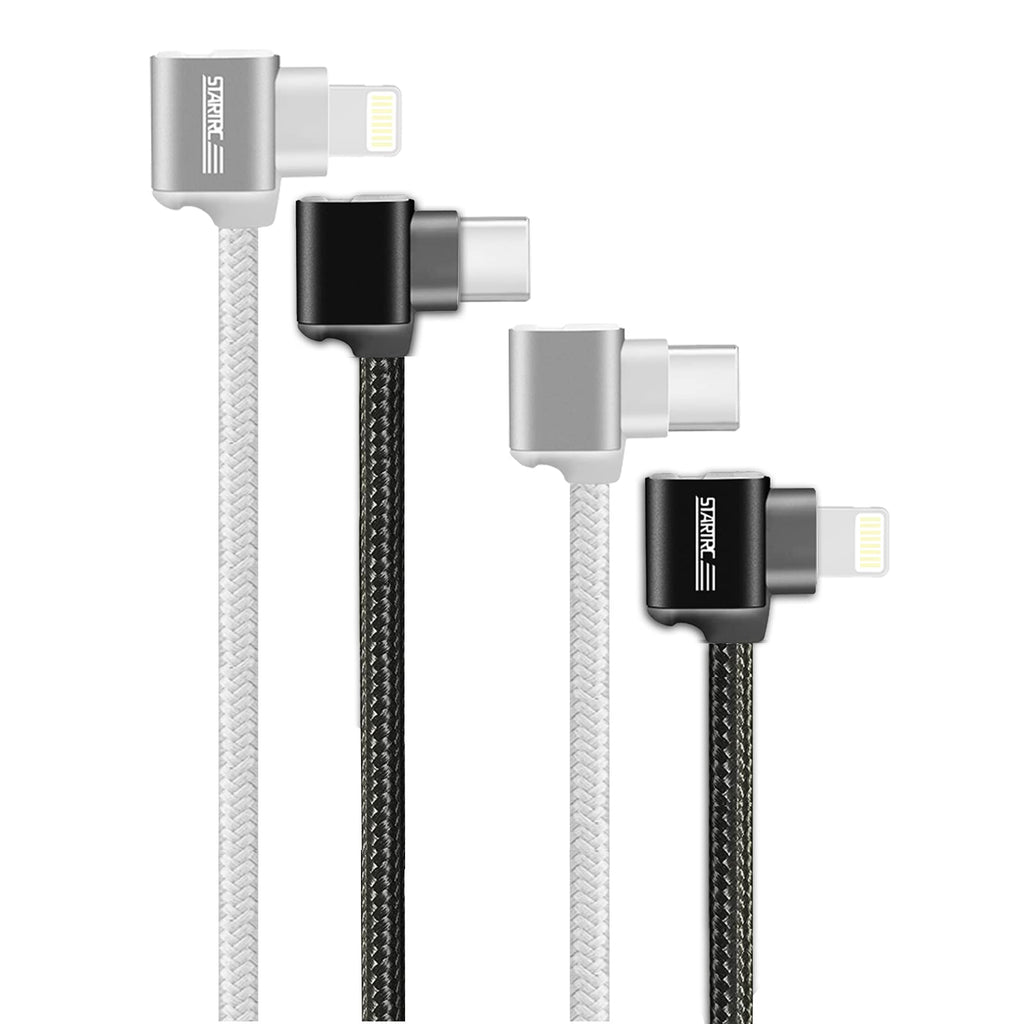 [Australia - AusPower] - STARTRC Lightning Data Cable to USB-C Cables MFI Certified for DJI Mavic 3/Mini 2/Air 2S/Mavic Air 2 Accessories,11.8inch and 6.3inch RC Remote Cotroller OTG Extension Cable(2 Pack) Type C to IOS(2 Pack) 