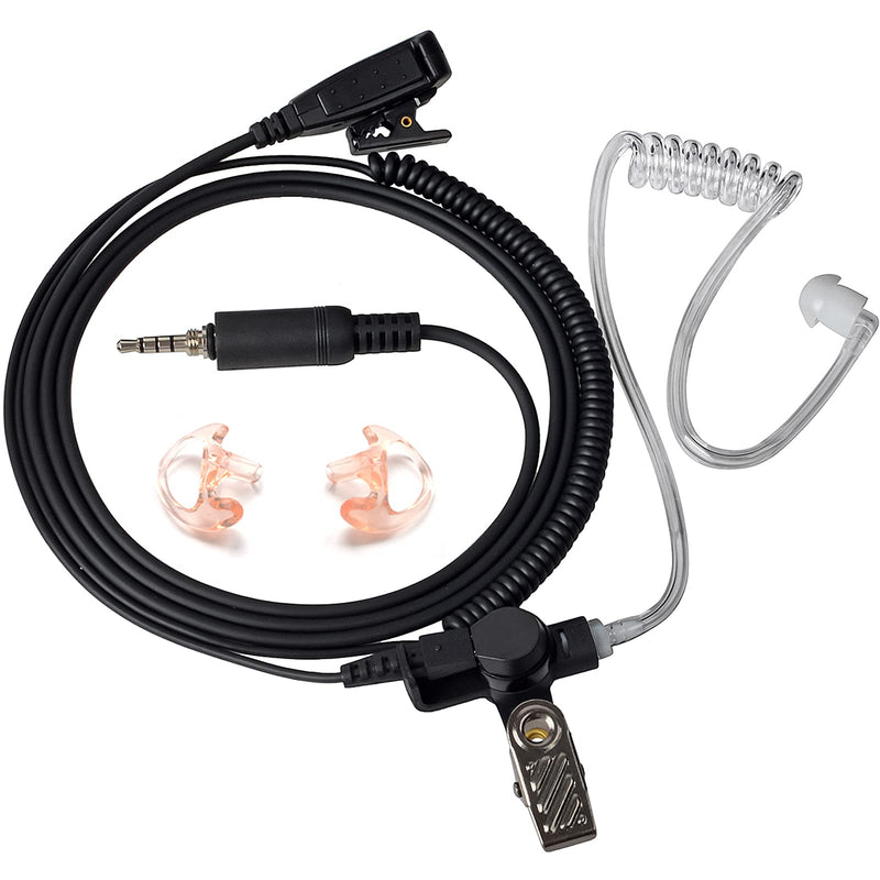 [Australia - AusPower] - HYS Surveillance Kit Acoustic Tube Earpiece Headset Built-in line mic PTT(Push to Talk) with Medium Silicon Earmold (3.5mm S/P 4C Thread) Jack for Yaesu Vertex VX-6R VX-7E VX-127 VX-170 Radio 