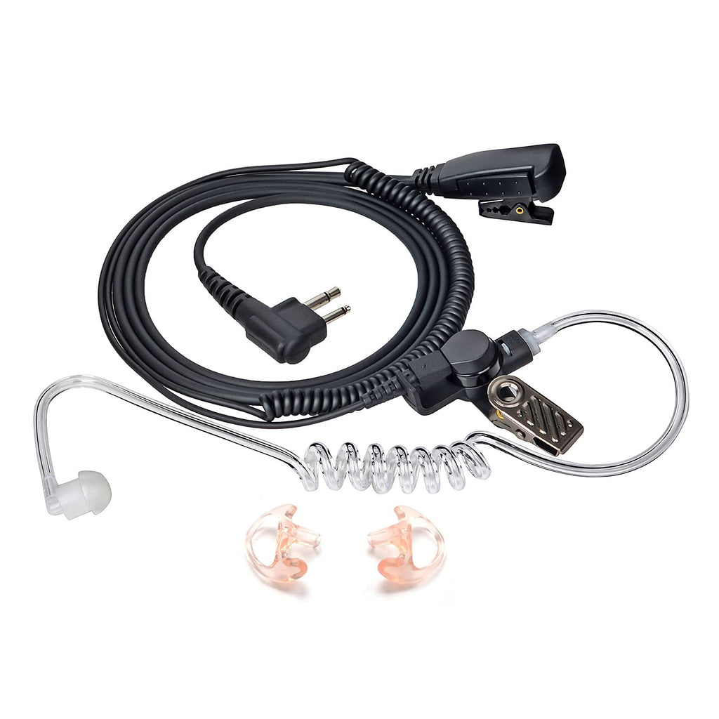 [Australia - AusPower] - HYS Surveillance 1 Wire Headset Acoustic Tube Earpiece W/Ear Tip and Medium Silicon Earmold for CP200 PR400 RDM2070D CLS RDX RDU and Motorola 2-PIN Walkie Talkie Radios 