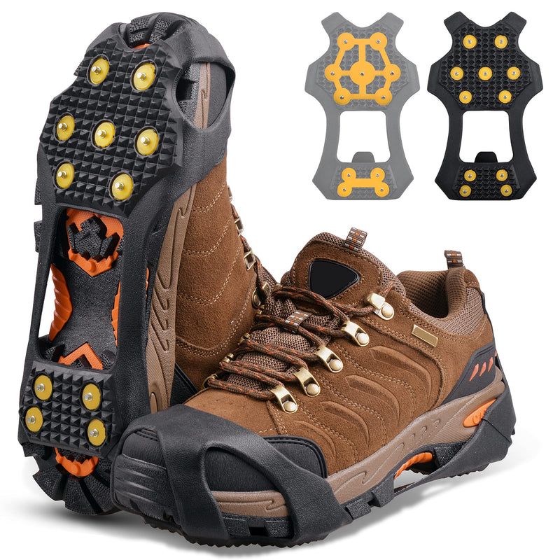 [Australia - AusPower] - Ice Snow Cleats for Shoes and Boots,Walk Traction Cleats Crampons Anti Slip 11 Studs Ice Snow Grippers Over Shoe for Men Women Walking on Snow Ice Medium(5.5-8.5 men/7-10 women) 