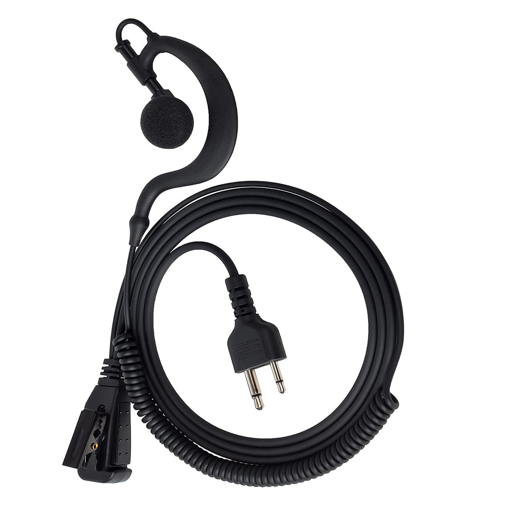 [Australia - AusPower] - HYS G Shape Soft Ear Hook Earpiece Low-Profile Headset for Icom IC-F24S IC-F31 IC-F3 IC-F4 IC-F3026S IC-4021 Midland 75-501 75-510 75-785 2-pin Portable Radio 