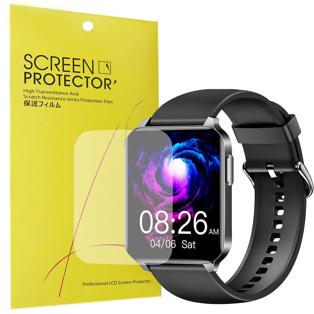 [Australia - AusPower] - Compatible for Stiive Smart Watch Screen Protector, Lamshaw [6 Pack] Full Coverage TPU Clear Film Compatible for Stiive 1.52 Inch Smart Watch/Stiive LCZ01 Smartwatch (6 Pack) 6 pack 