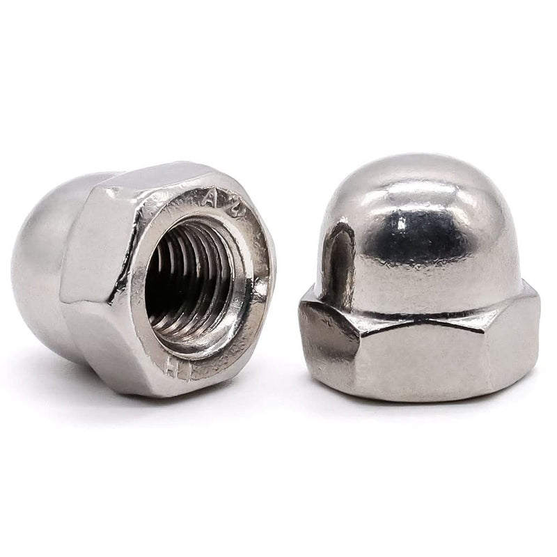 [Australia - AusPower] - Glvaner 1/4"-20 (50 Pcs) Stainless Steel Acorn Cap Nuts, 304 Stainless Steel, Decorative Round Head Cover Hex Dome Nuts 1/4-20 (50 pcs) 