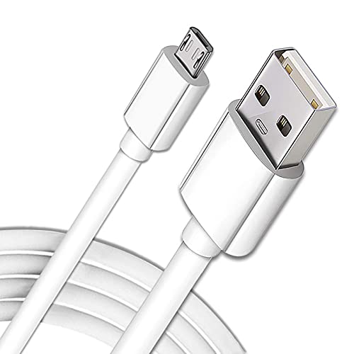 [Australia - AusPower] - MOVOYEE Micro USB Cable 10ft,Long Android Charger Cable Fast Charge,White Micro USB 2.0 Cable USB Micro Cable for Samsung Charger Cord Tablet Galaxy 7 5 S7 S6 Edge Phone,Charging Wire for Kindle Fire 01-White 