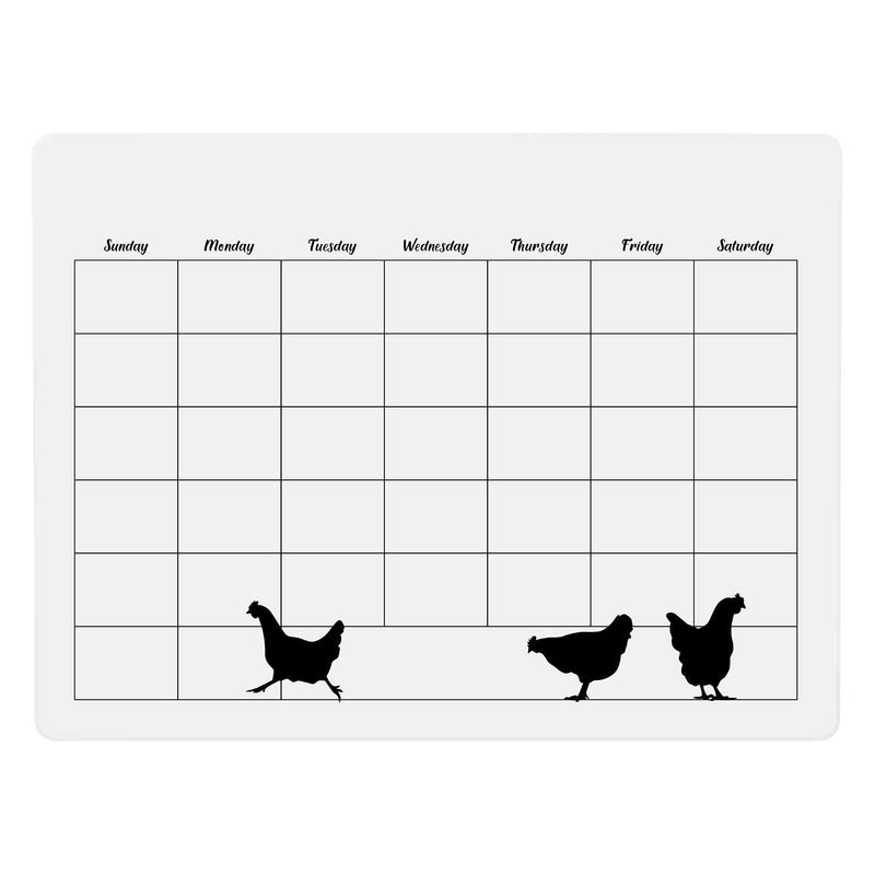 [Australia - AusPower] - Dry Erase Board Chickens Blank Calendar 9 x 12 Inches Organization, Teaching Aid, 3 Hens Design 