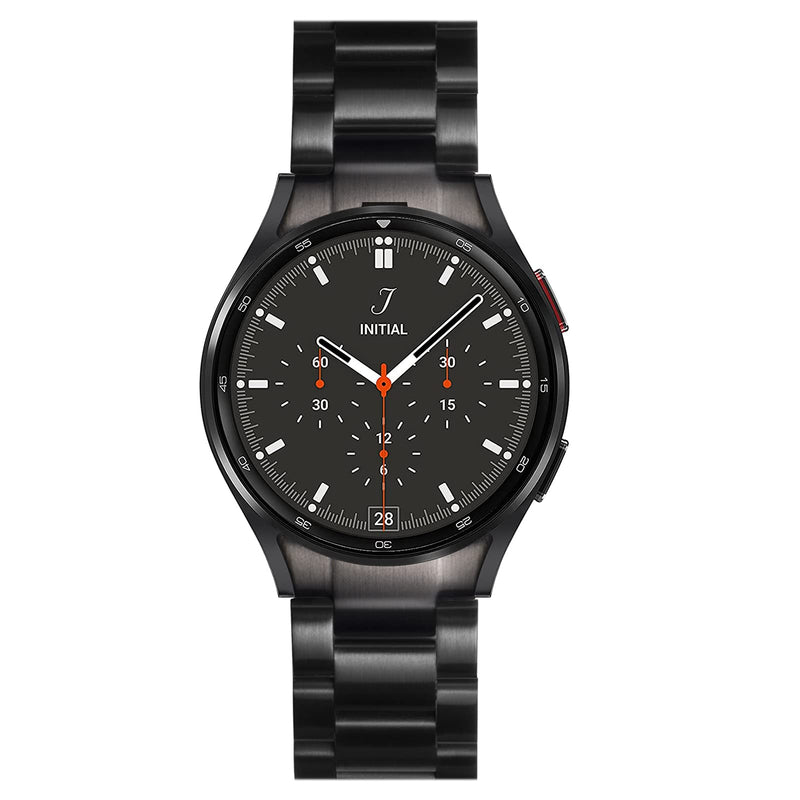 [Australia - AusPower] - Acestar Bands Compatible with Samsung Galaxy Watch 4 40mm/44mm Classic 42mm/46mm Bands, No Gaps Solid Stainless Steel Strap Compatible with Samsung Galaxy Watch 4 Bands for Men Women Black 42mm/46mm/40mm/44mm 