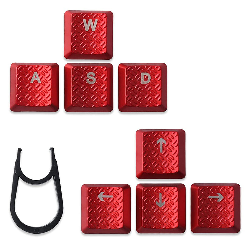 [Australia - AusPower] - Texture Tactility Backlit Keycaps Replacement for GL Tactile Switch Logitech G813/G815/G913/G915 TKL RGB Mechanical Gaming Keyboard (WASD+Arrow Keys Red) WASD+Arrow keys Red 