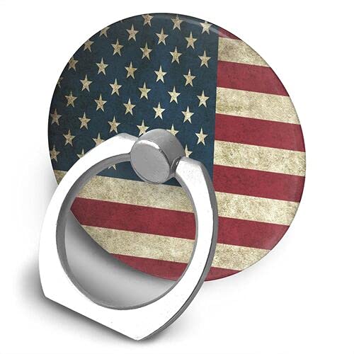 [Australia - AusPower] - Hakoyi Cell Phone Ring Holder Vintage US Flag 360 Degree Rotation Phone Grip Stand Finger Kickstand for All Smartphone and Tablets, 1.42 x 1.61 x 0.35 inches 