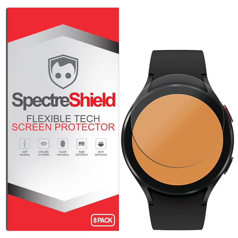 [Australia - AusPower] - [8-Pack] Spectre Shield Screen Protector for Samsung Galaxy Watch 4 40mm Case Friendly Accessories Flexible Full Coverage Clear TPU Film 