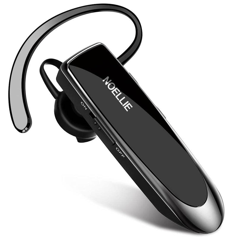[Australia - AusPower] - Noellie Bluetooth Earpiece for Cell Phones Wireless V5.0 Hands Free Headset Noise Canceling Mic 24Hrs Talking 1440Hrs Standby Compatible with Mobile Phone Tablet Laptop for Work from Home Driver 