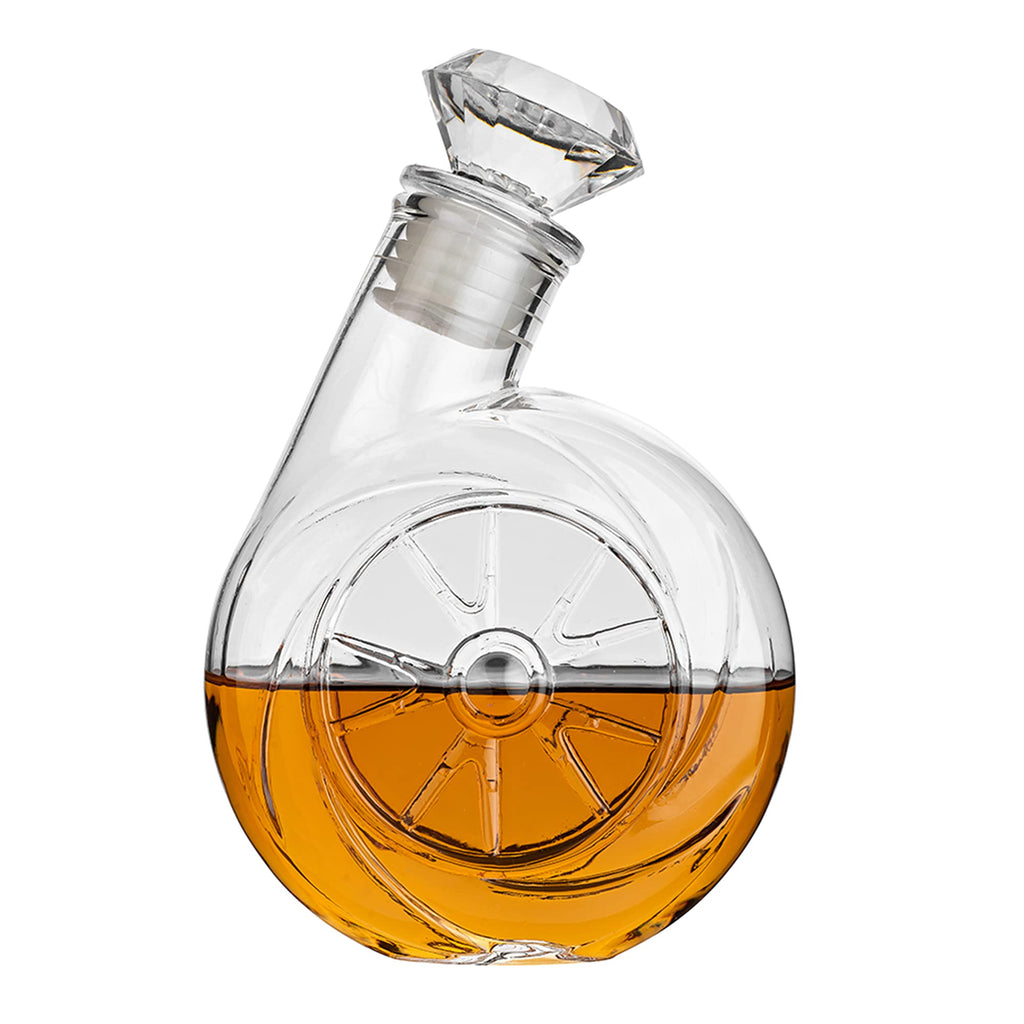 [Australia - AusPower] - Small Whiskey Decanter and Glasses - Liquor Bottles with Caps - Liquor Decanter for Wine, Scotch，Bourbon, Brandy, Juice, Water, Vodka | 16.9 OZ/500 ML 