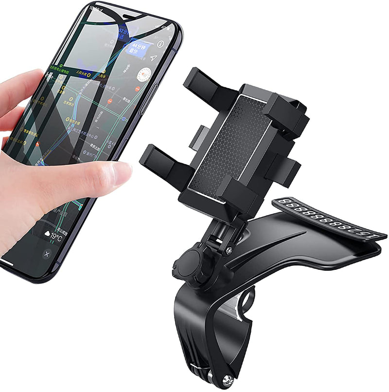[Australia - AusPower] - CHRYMUM Car Phone Mount 360 Degree Rotation Universal Cell Holder for Dashboard, Adjustable Spring Clip Compatible with iPhone, Samsung, Android 4 to 7 inch All Mobile Phones m-car 2 