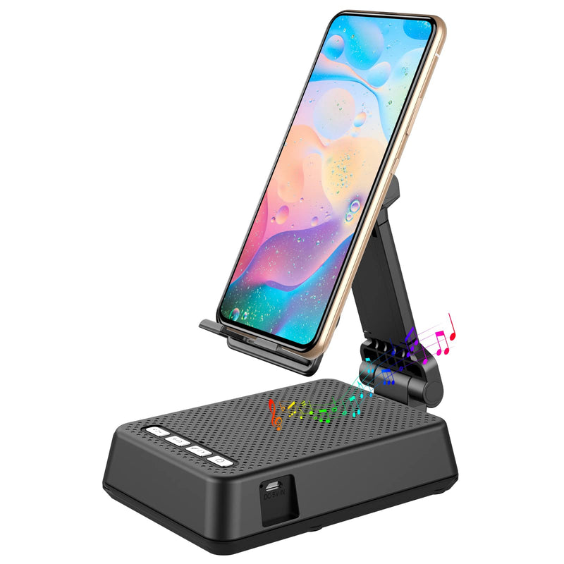 [Australia - AusPower] - 2-in-1 Cell Phone Stand with Bluetooth Speaker Portable Phone Gadget Desktop Holder High-Definition Stereo Bluetooth Speaker Suitable for Cell Phones, Tablets, Family Gatherings, Outdoor Travel 