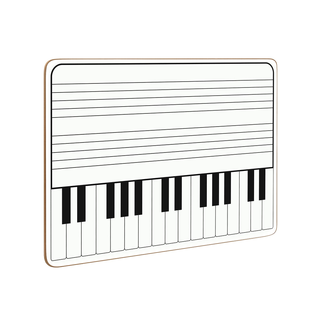 [Australia - AusPower] - 11 x 14 Inch Keyboard Practice Dry Erase White Board Lapboard l Durable Portable Double Sided Music Whiteboard for Kids Students, Musicians and Home 