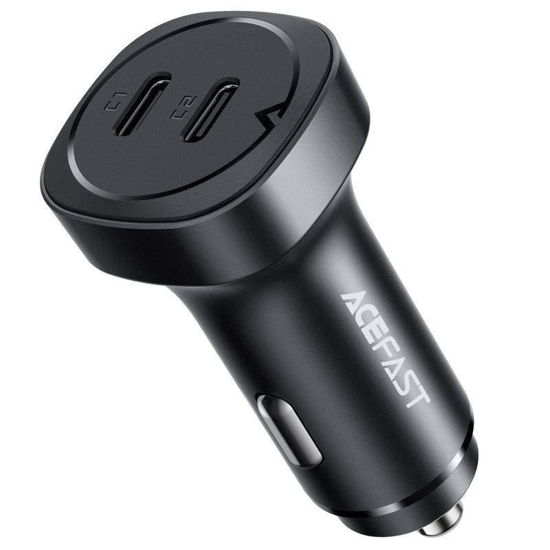 [Australia - AusPower] - Fast Car Charger 72W USB C, ACEFAST Dual PD3.0 Port Metal USB Type C Car Power Adapter for iPad Air/Pro, iPhone 13 Pro Max/13 mini/12 Pro Max, Samsung Galaxy S21+/S21 Ultra/S20/S20+/S20 Ultra, Note 20 