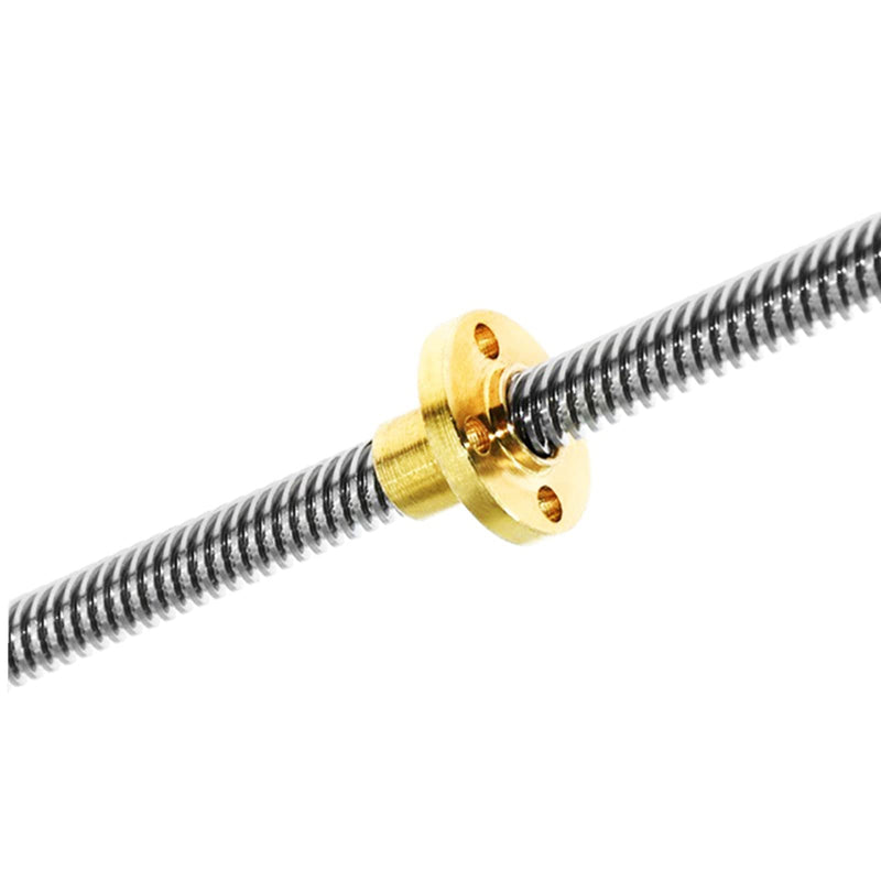 [Australia - AusPower] - 1-Pack 150mm T8 Tr8x8 Lead Screw and Brass Nut (Acme Thread, 2mm Pitch, 4 Starts, 8mm Lead) for 3D Printer Z Axis and CNC Machine 1pc Lead screw with nut 