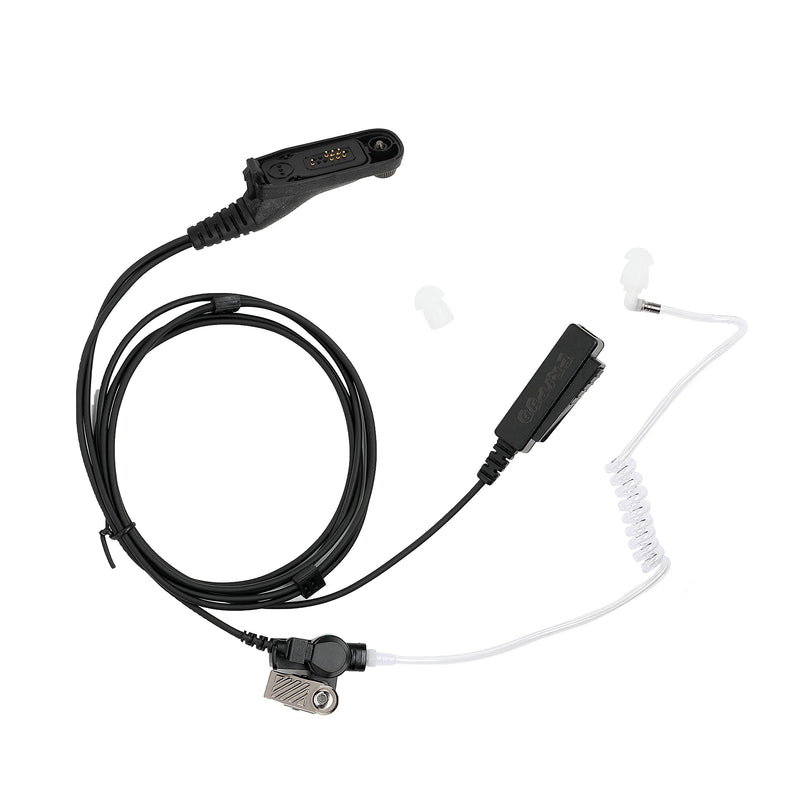 [Australia - AusPower] - Two Way Radio Earpiece with PTT Compatible with Motorola XPR 7550 7550e 6550 Walkie Talkie Reinforced Cable Acoustic Tube Headset with Mic-ERIPHA (Air-Tube Headset) Air-Tube Headset 