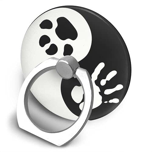 [Australia - AusPower] - Cuiliu Yin Yang Human Hand Dog Paw Mobile Phone Ring Holder Finger Grip 360 Degree Rotation Cell Stand Compatible with All Smartphone, 1.57 x 1.57 x 0.08 inches 