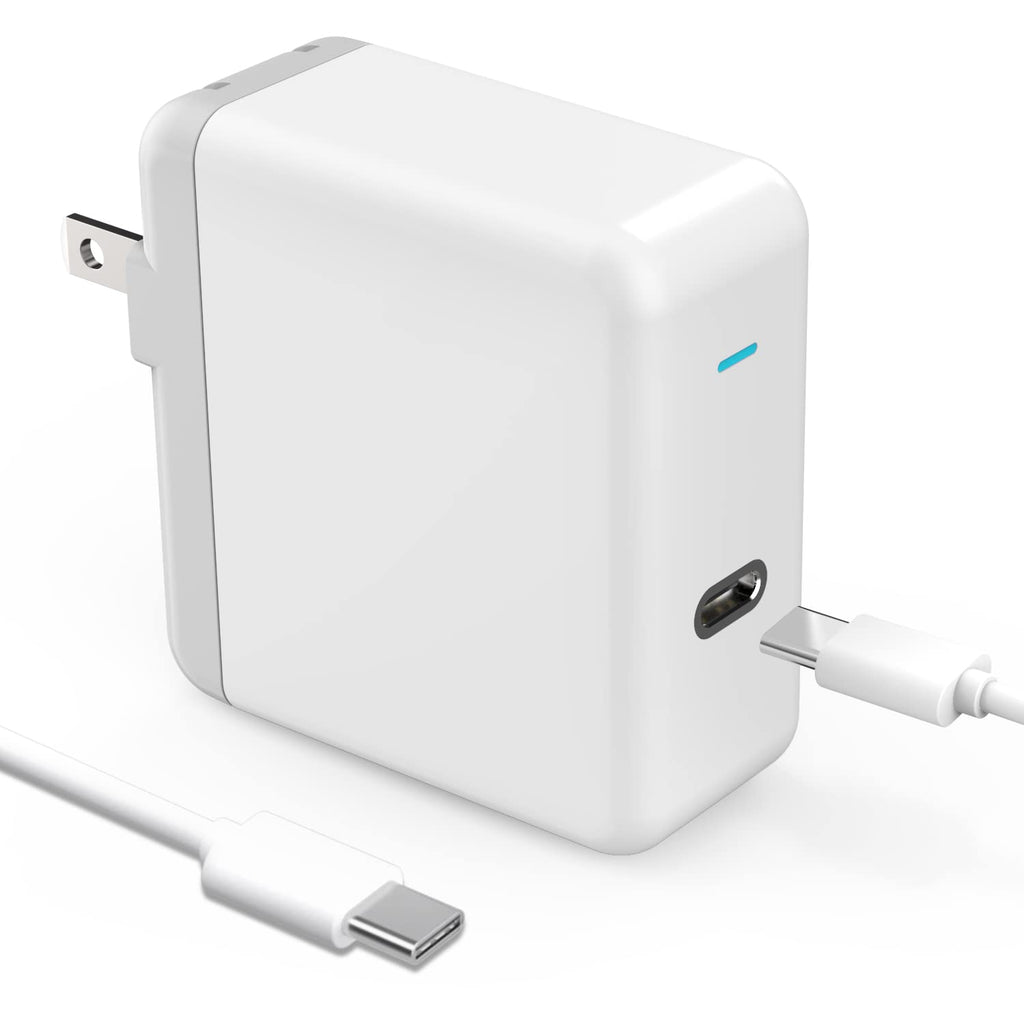 [Australia - AusPower] - SZPOWER 45W USB C Fast Wall Charger, Type C Laptop Power Adapter, LED, Foldable Plug, 6.6ft USBC to C Cable, Compatible with MacBook Air 13 inch 2020, 2019, 2018, iPad Pro and More 
