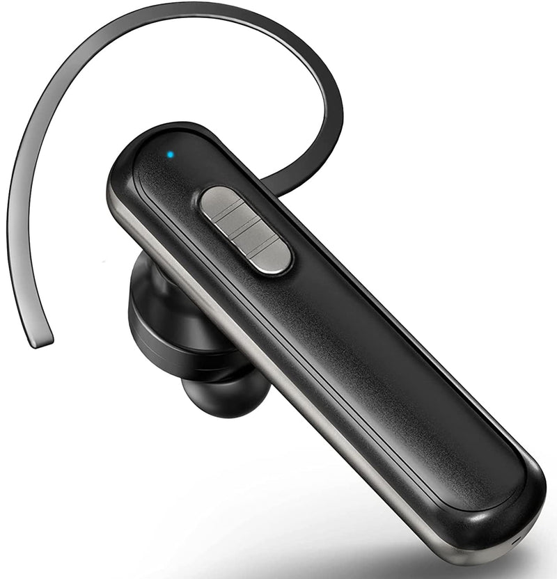 [Australia - AusPower] - Bluetooth Headset CVC8.0 Dual Mic Noise Cancelling, Bluetooth Earpiece V5.1 Wireless Handsfree Headset with Microphone 24 Hrs Driving Headset for iPhone Android Samsung Laptop Trucker Driver Business 