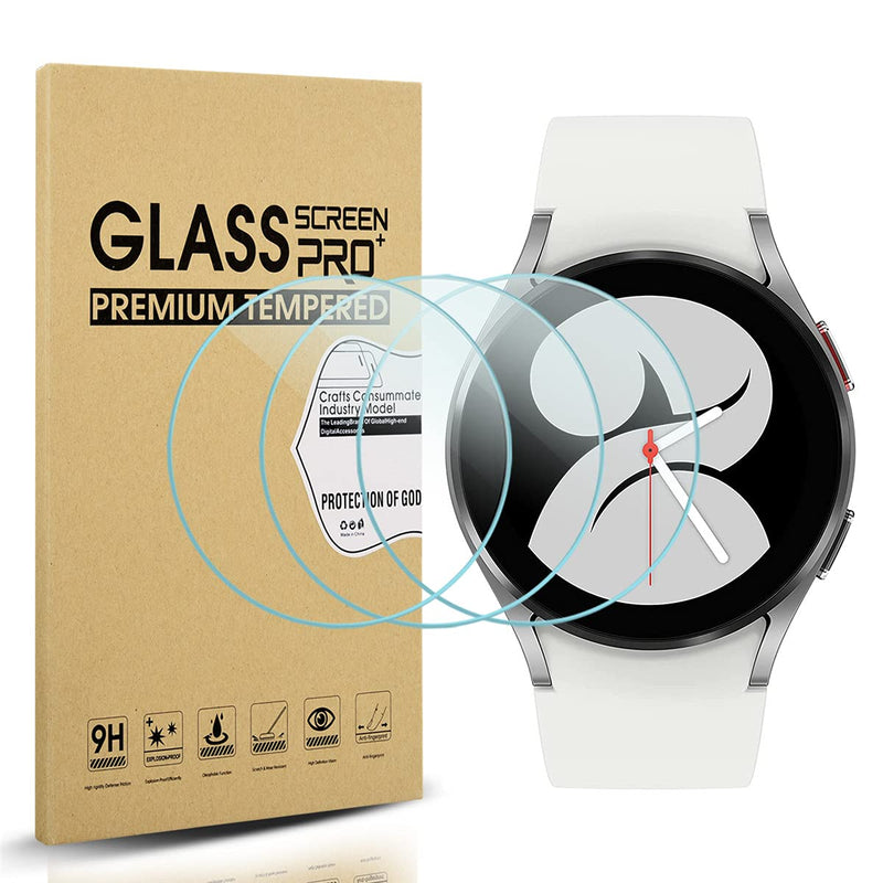 [Australia - AusPower] - Suoman 3-Pack for Samsung Galaxy Watch 4 40mm Screen Protector Tempered Glass for Galaxy Watch 4 40mm Smartwatch [2.5D 9H Hardness] [Perfectly Fit] 