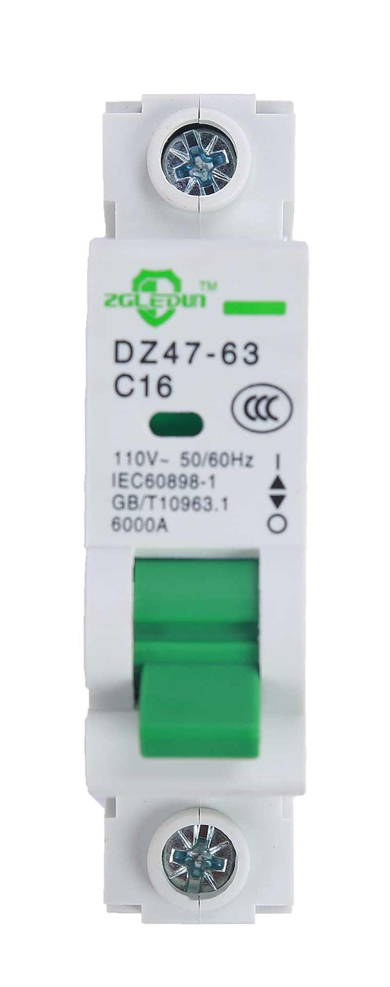 [Australia - AusPower] - ZGLEDUN Miniature Circuit Breaker - AC Mini Home Circuit Breaker 120V/240V DZ47-63 Din Rail Mount 1P 16A 1 Pole 