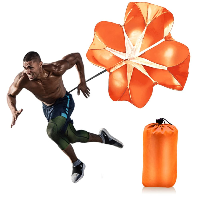 [Australia - AusPower] - QING PU2021 Running Speed Training, 56 inch Speed Drills Resistance Parachute Running Sprint Chute Soccer Football Sport Speed Training(Orange) 