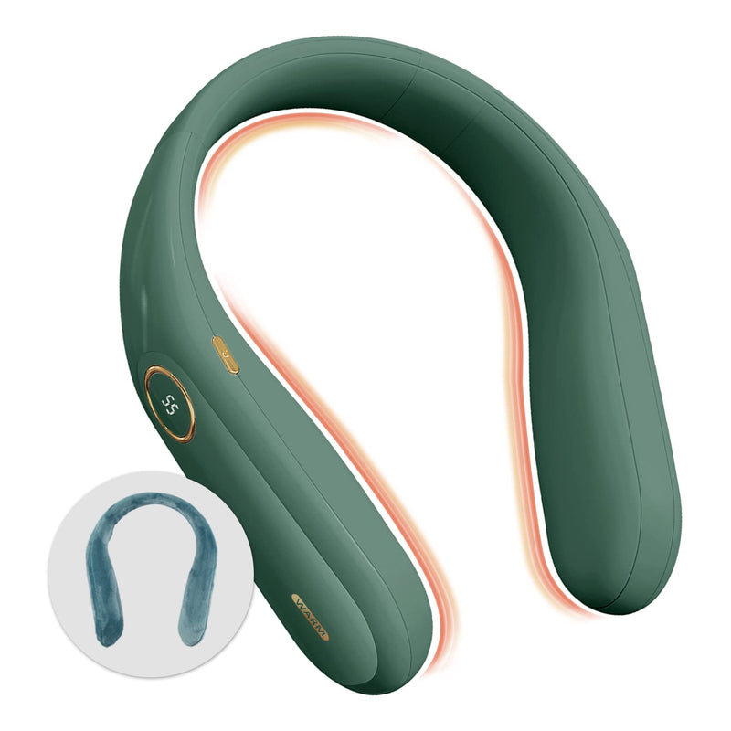 [Australia - AusPower] - ICEBIRDS Neck Warmer Rechargeable，2021 New Technology Hanging Heating Pad for Neck，8000mAh Portable Charger Power Bank， 4 Heat Settings, Heat Therapy Great for Indoor, Outdoor Sports, Warm Gifts Warm Green 