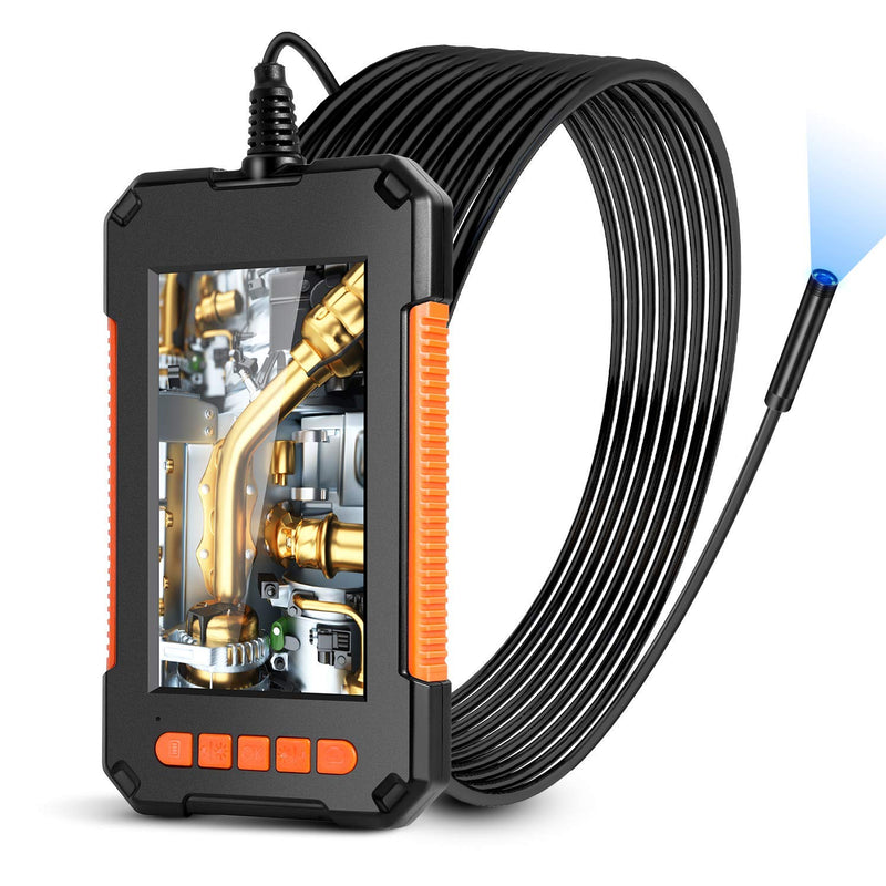 [Australia - AusPower] - LOTENE Industrial Endoscope Borescope Camera 1080P HD Video Inspection with IPS Screen 180 Wide Viewing Angle,8 Bright LED Lights,16.4ft,for Car,Air Conditioner, Engine Checking,Sewer Drain 
