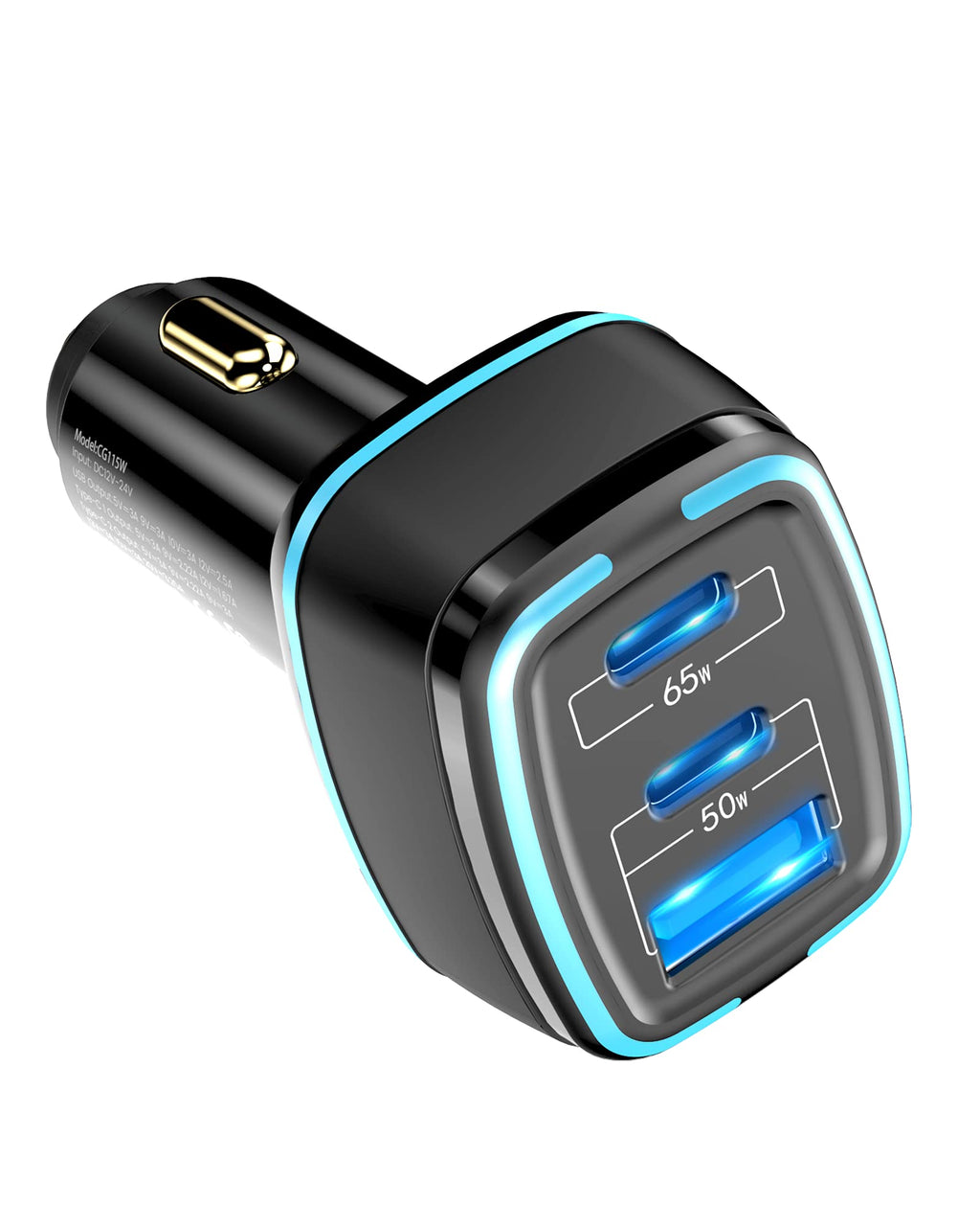 [Australia - AusPower] - USB C Car Charger 115W, KENREE 3 Ports USB C USB A Car Charger PD 65W 45W QC 20W Fast Car Charger for iPhone 12/13 Pro Max XR 7 8, Samsung Galaxy S21 Ultra Note 