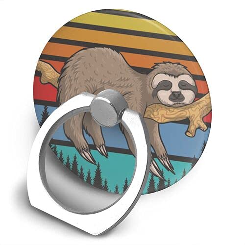 [Australia - AusPower] - Fozai Cute Sloth Cell Phone Finger Ring Holder Stand for Smartphone and Tablet Kickstand 360 Rotation Grip Stand, 1.5 x 1.5 x 0.7 inches 