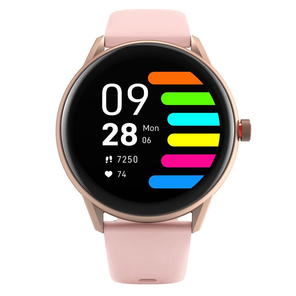 [Australia - AusPower] - SoundPEATS Smart Watch Fitness Tracker with Heart Rate Monitor Sleep Quality Tracker for iPhone Android Phones, Customizable Watch Faces, IP68 Waterproof, Full Touch Screen Pink 
