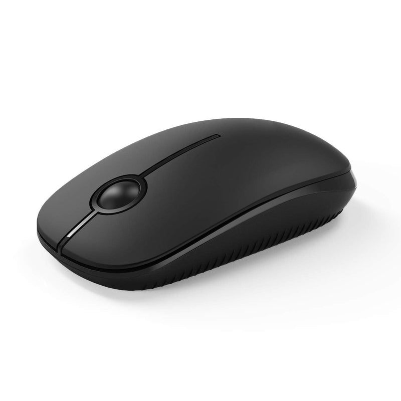 [Australia - AusPower] - Wireless Mouse, Vssoplor 2.4G Slim Portable Computer Mice with Nano Receiver for Notebook, PC, Laptop, Computer (Black) Black 