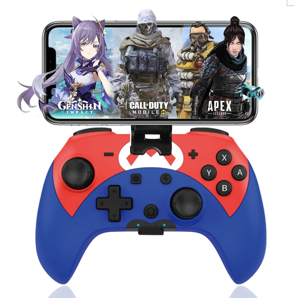 [Australia - AusPower] - arVin Wireless Gamepad Controller for Nintendo Switch/iPhone/iPad/Samsung, with Programmable, Turbo Function, Bluetooth Gaming Joystick for Apple Arcade MFi Games, iOS 13+, Android 10+, Direct Play Blue 