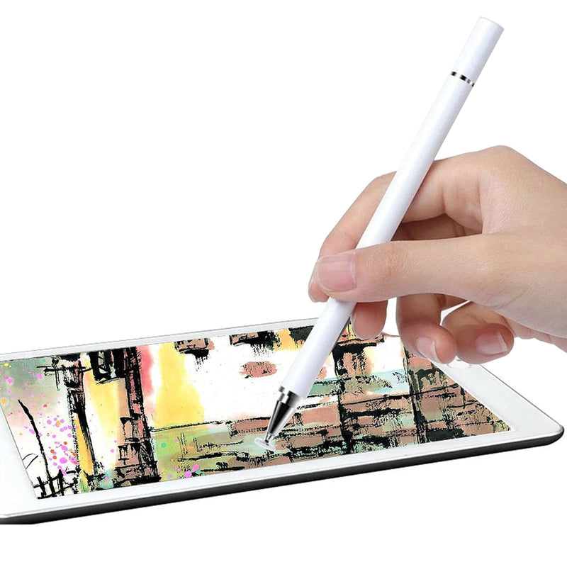 [Australia - AusPower] - Stylus Pens for Touch Screen Devices, Passive Digital Stylus Pencils Compatible with iOS/Android/Windows, Universal Touch Screen Capacitive Stylus for Apple/Samsung/Huawei Tablets_White White 