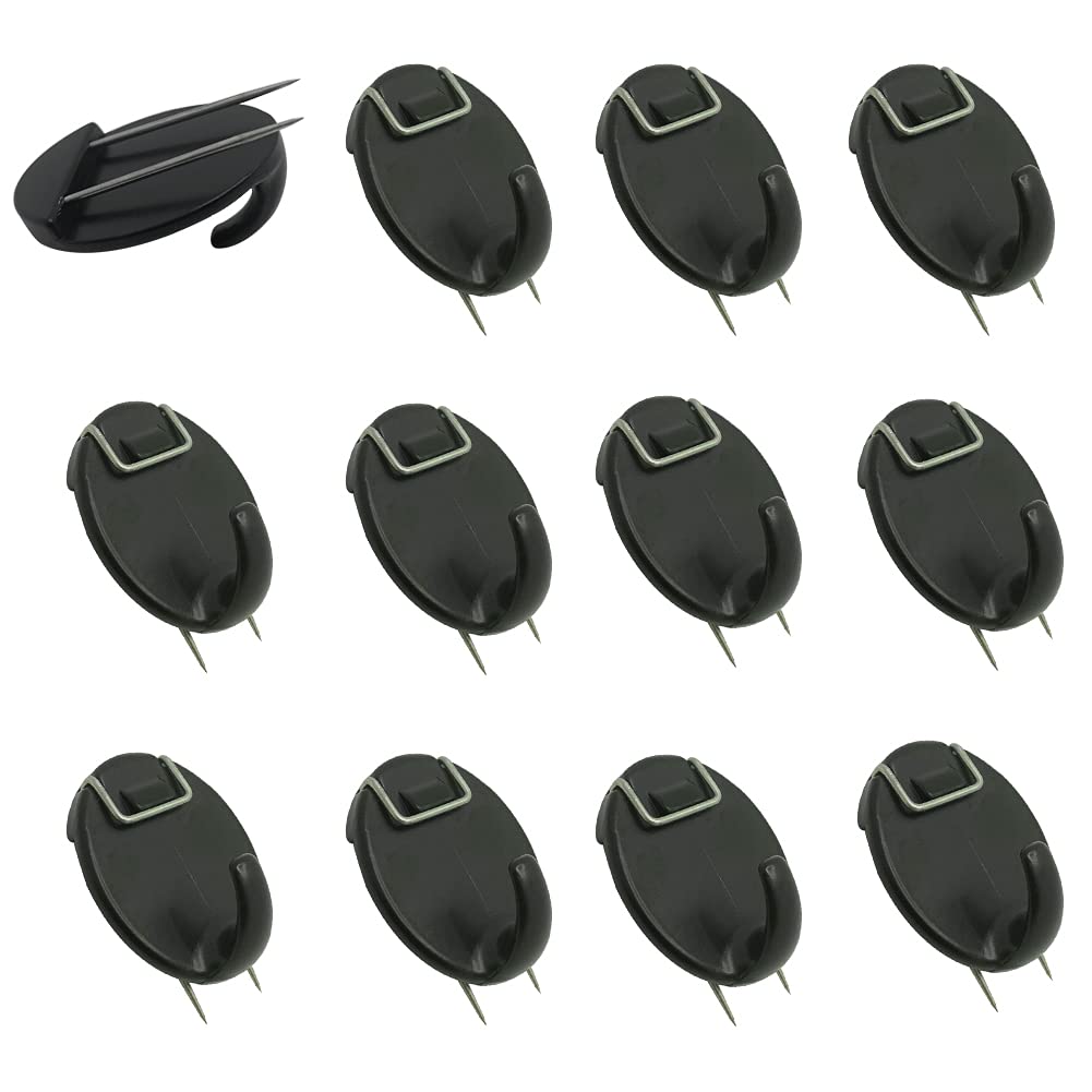 [Australia - AusPower] - LLHDKF Cubicle Hook，12 Pcs Fabric Panel Wall Hooks for Key,Calendars,Memo and Hats at Office,Home and Kitchen (Black) Black 