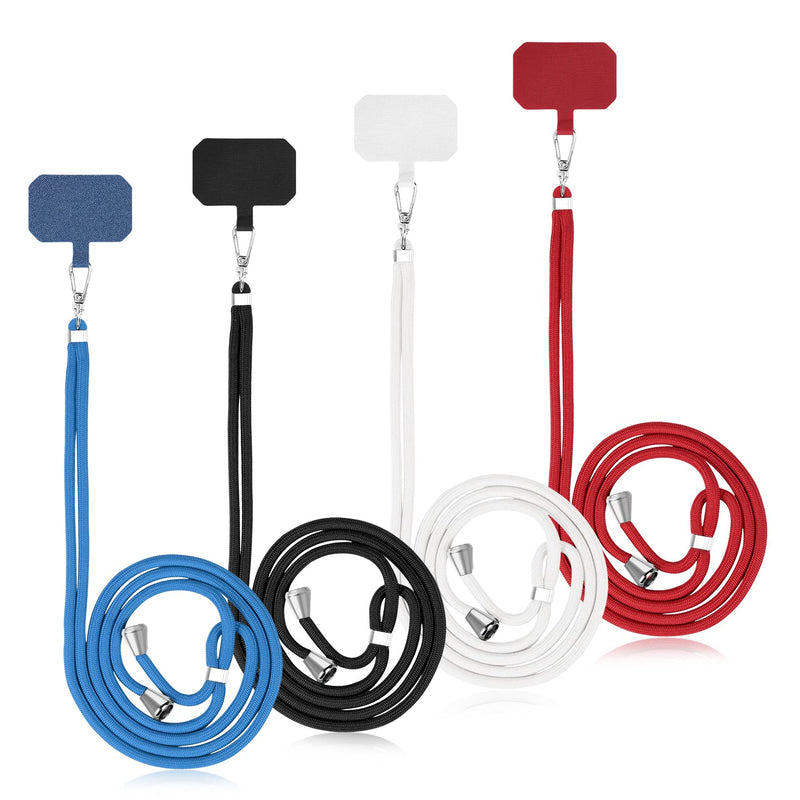 [Australia - AusPower] - Phone Lanyard, Universal Cell Phone Lanyard with Adjustable Nylon Neck Strap Black&white&blue&red 