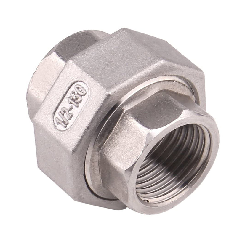 [Australia - AusPower] - DERPIPE Cast Pipe Fittings Union - 1/2" NPT Female Fitting Stainless Steel 304, Class 150 1/2"NPT 