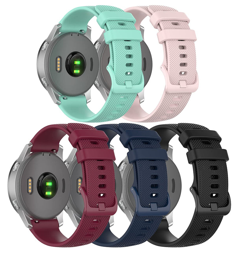 [Australia - AusPower] - TenCloud 5-Pack Bands Compatible with Fossil Women's 42mm Gen 6 18mm Wrist Strap Quick Release Waterproof Soft Silicone Band for Women's 42mm Gen 6 Smartwatch 