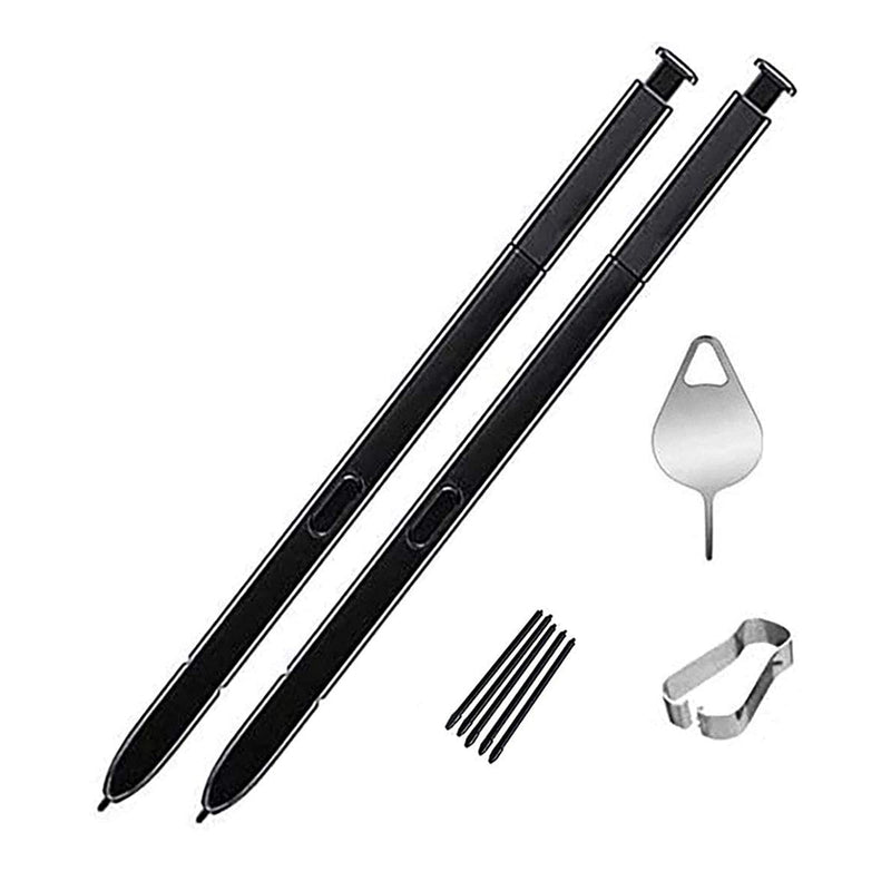 [Australia - AusPower] - 2PCS Galaxy Note 9 Pen Replacement Stylus Touch S Pen for Samsung Galaxy Note 9 Note9 N960 (Without Bluetooth) Stylus Touch S Pen +Tips/Nibs+Eject Pin (Black) Black 
