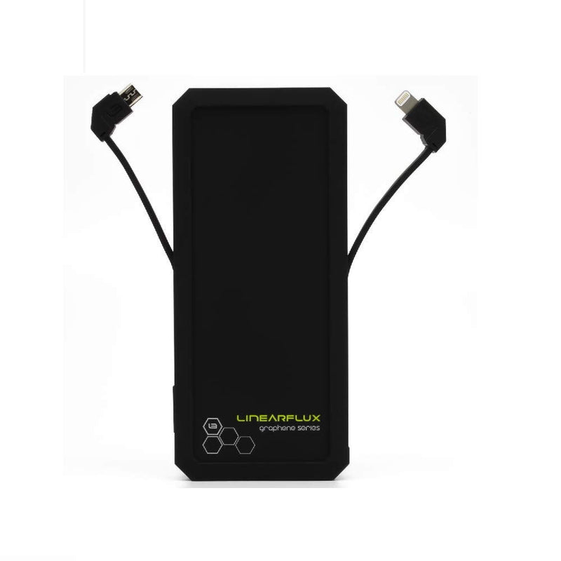 [Australia - AusPower] - HyperCharger PRO 4-in-1 8,000mAh Portable Charger with Built-in Cables (USBC, MicroUSB, Lightenning, Additional USB Port) New for 2022 Black 