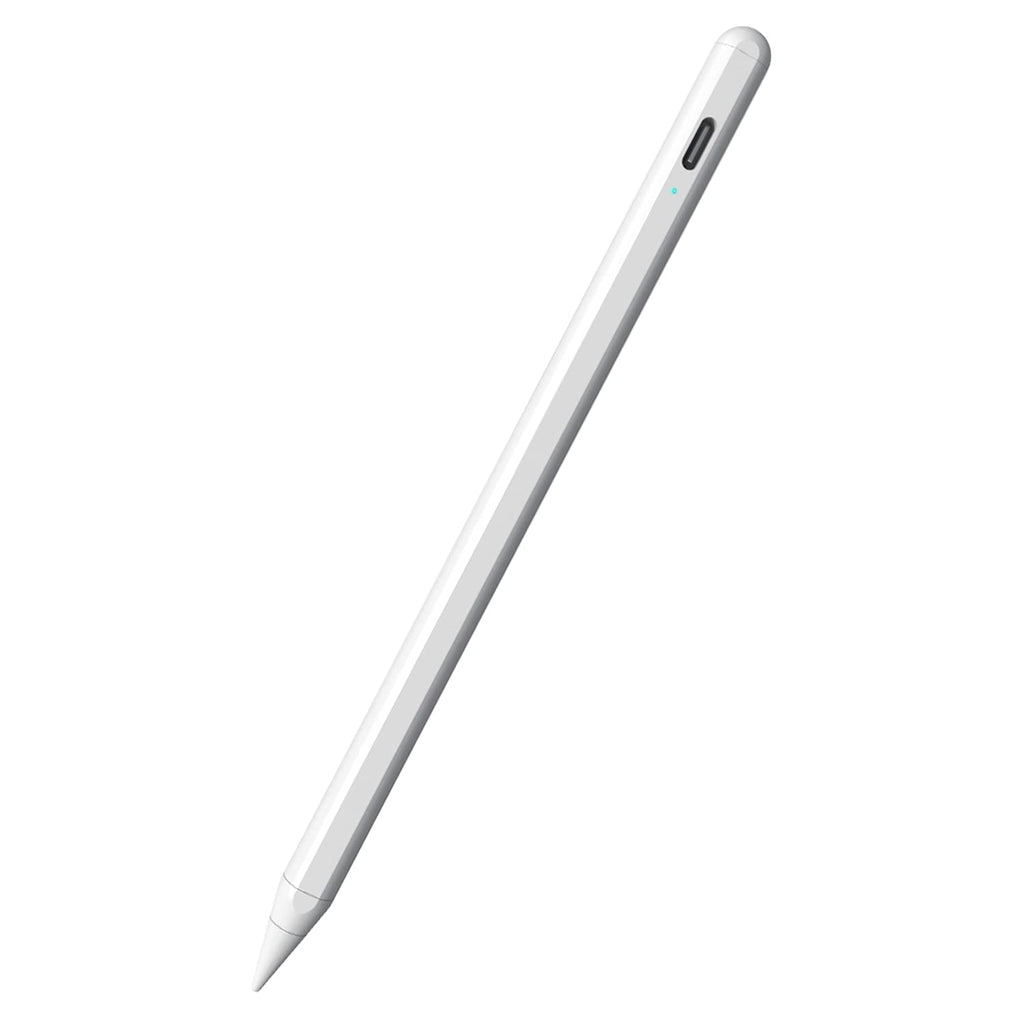 [Australia - AusPower] - Stylus Pen for Apple iPad (2018 and Later) with Precise Writing Drawing,Touch Pen with Palm Rejection,Tilting Detection and Magnetic Adsorption for iPad Pro 11/12.9 Inch,iPad 6/7/8th Gen,iPad Air 4th white 