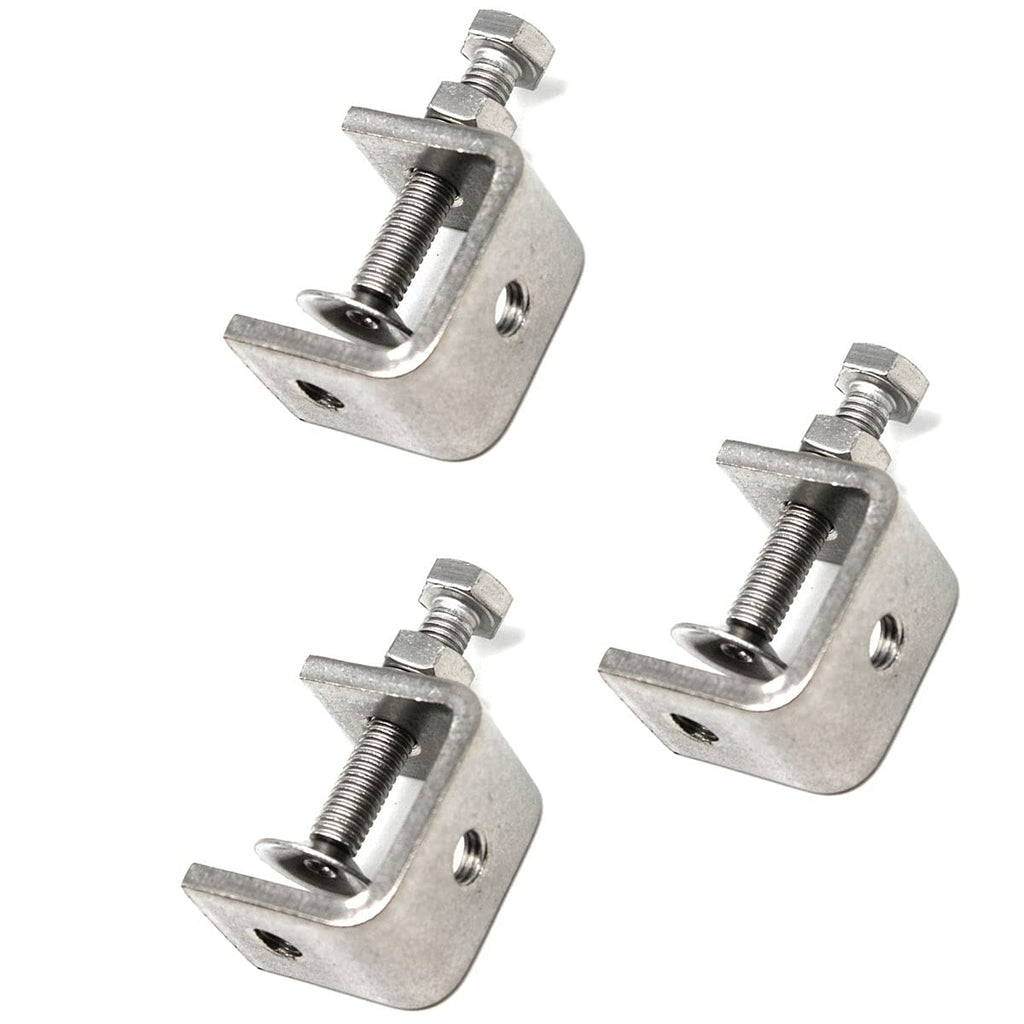 [Australia - AusPower] - 3Pcs Stainless Steel C-Clamp Tiger Heavy Duty Wood Working Heavy Duty C-clamp with Wide Jaw Openings for Welding/Carpenter/Building/Household Mount (3pc) 3pc 