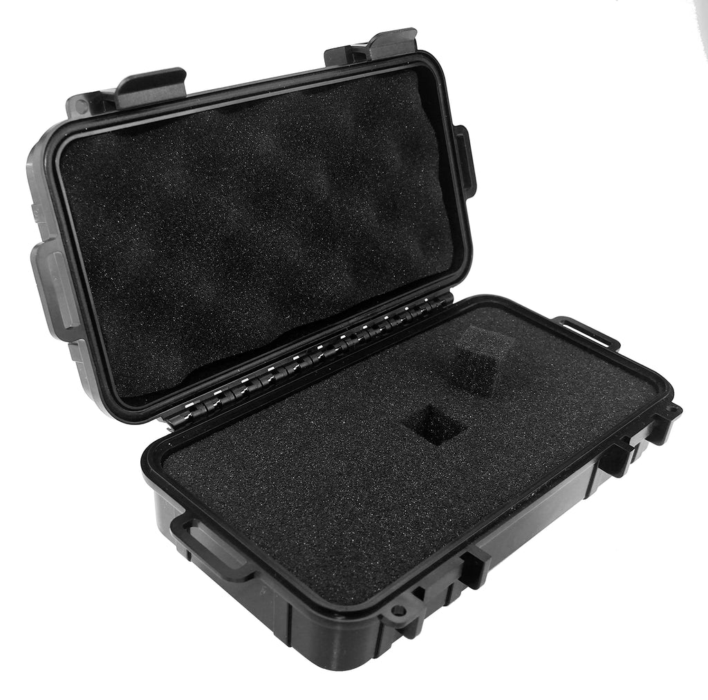 [Australia - AusPower] - 8'' Small Case with Pluck Customizable Foam Insert - IP67 Waterproof Hard Carrying Case for Portable Electronics, Protect Phone, Tools and Glass Accessories (8.6" x 4.9" x 1.9") 