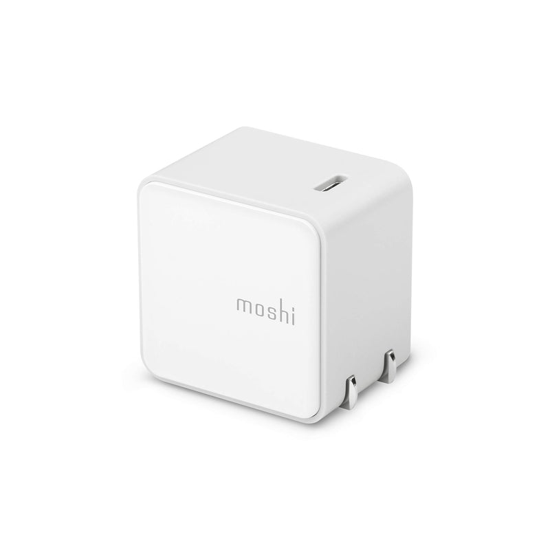 [Australia - AusPower] - Moshi Qubit 20W USB-C Charger, PD 3.0 Fast Charging, Foldable Plug, Lightweight, Compact 